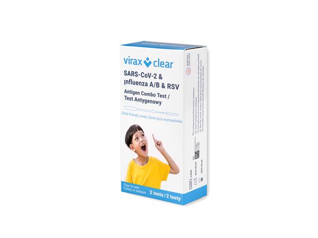 ViraxClear SARS-CoV-2 & Influenza A/B & RSV Antigen Combo Test interakcje ulotka test  2 szt.