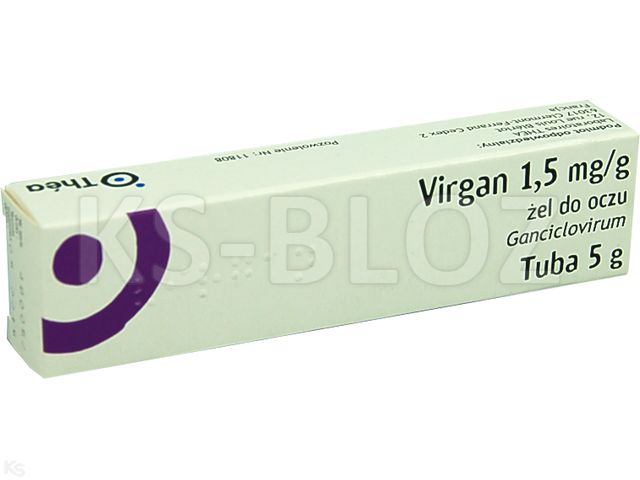 Virgan 1,5 interakcje ulotka żel do oczu 1,5 mg/g 5 g | tuba