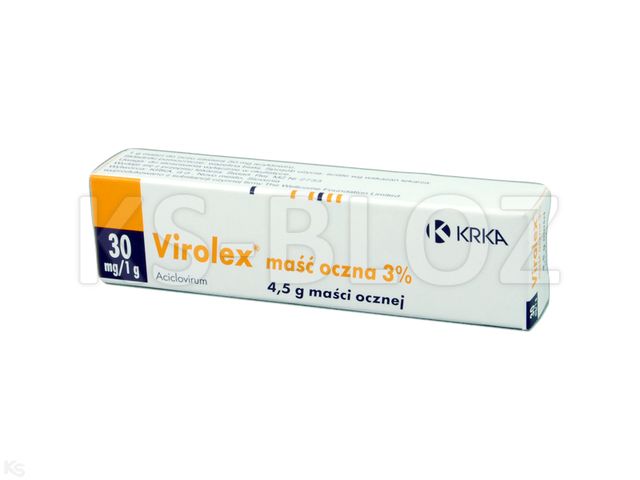 Virolex interakcje ulotka maść do oczu 30 mg/g 4,5 g
