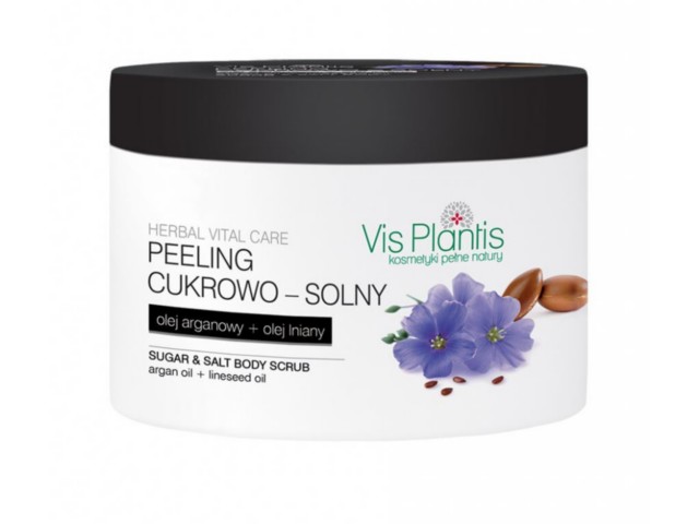 Vis Plantis Peeling cukrowo-solny olej arganowy + olej lniany interakcje ulotka peeling - 200 ml