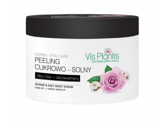 Vis Plantis Peeling cukrowo-solny olej z róży + olej bawełniany interakcje ulotka peeling - 200 ml