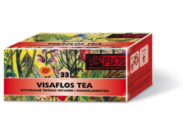 Visaflos tea interakcje ulotka zioła do zaparzania w saszetkach 2 g 25 toreb. po 2 g