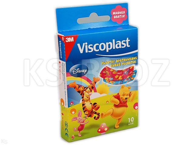 Viscoplast Kubuś Puchatek Plaster dla dzieci z magnesem interakcje ulotka plaster  10 szt.