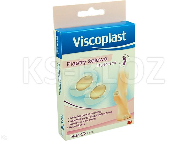 Viscoplast Plastry żelowe na pęcherze duże interakcje ulotka   4 szt.