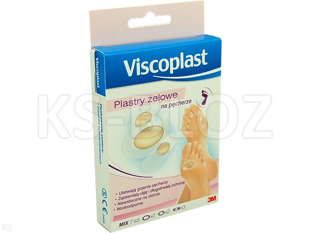 Viscoplast Plastry żelowe na pęcherze mix interakcje ulotka   7 szt.