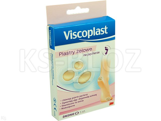 Viscoplast Plastry żelowe na pęcherze średnie interakcje ulotka   5 szt.