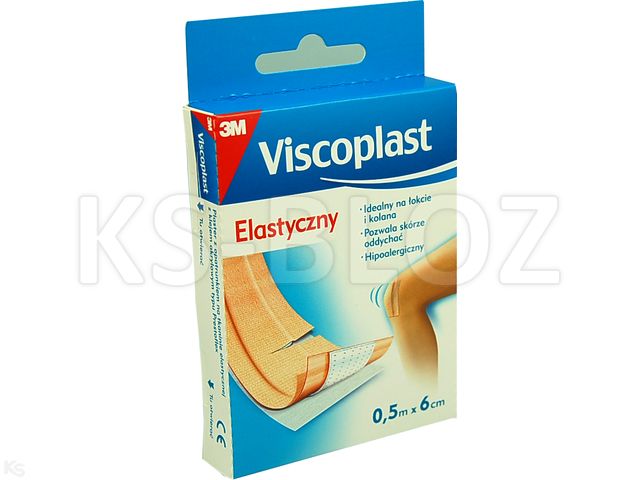 Viscoplast Plastry-zestaw elastyczny 0,5 m x 6 cm interakcje ulotka   5 szt.
