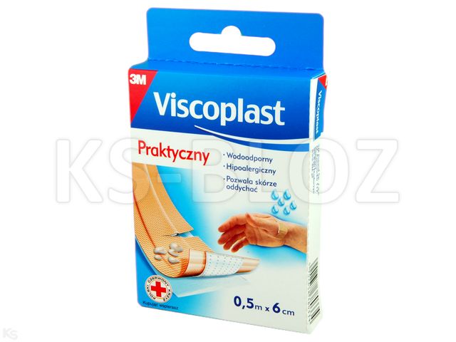 Viscoplast Praktyczny Plastry-zestaw 0,5 m x 6 cm interakcje ulotka plaster - 1 op.
