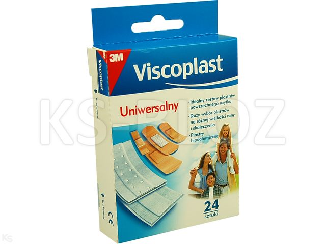 Viscoplast Uniwersalny Plastry-zestaw interakcje ulotka   24 szt.