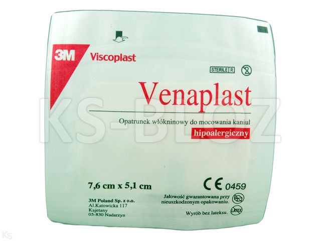 Viscoplast Vena-Plast Plaster do mocowania wenflonów interakcje ulotka   1 szt.