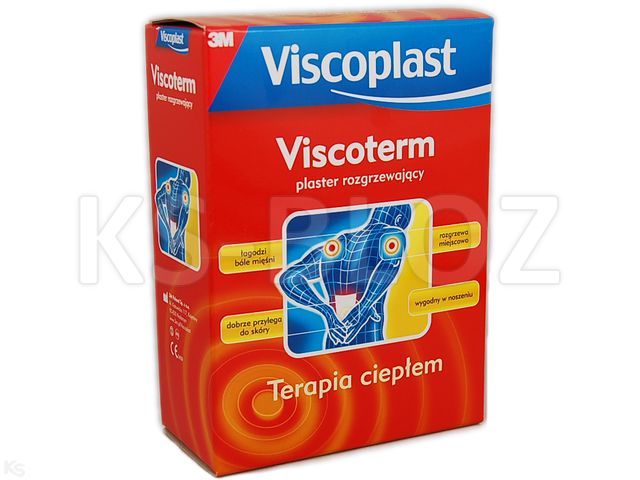 VISCOTERM Plast. rozgrzewające interakcje ulotka plaster - 15 szt.