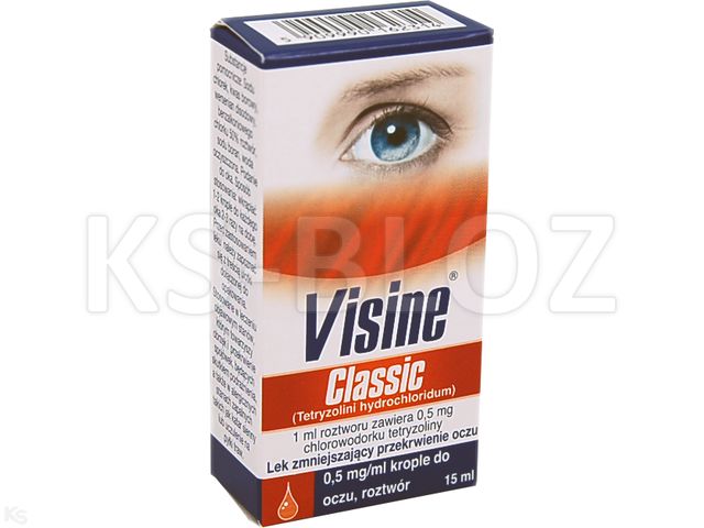 Visine Classic interakcje ulotka krople do oczu 500 mcg/ml 15 ml (but.)