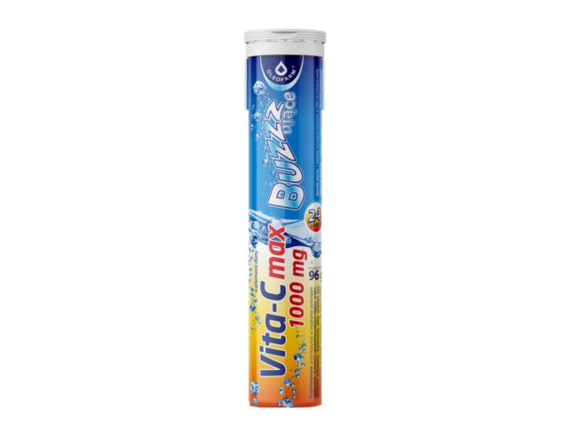 Vita-C max Buzzzujące 1000 mg interakcje ulotka tabletki musujące - 24 tabl.