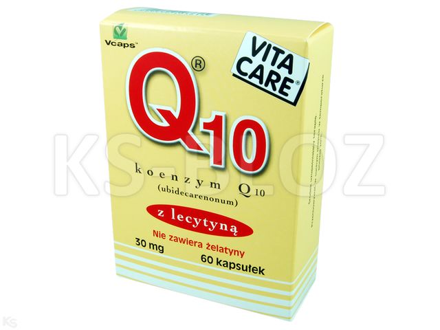 Vita Care Koenzym Q 10 z lecytyną bez żelatyny interakcje ulotka kapsułki 30 mg 60 kaps.
