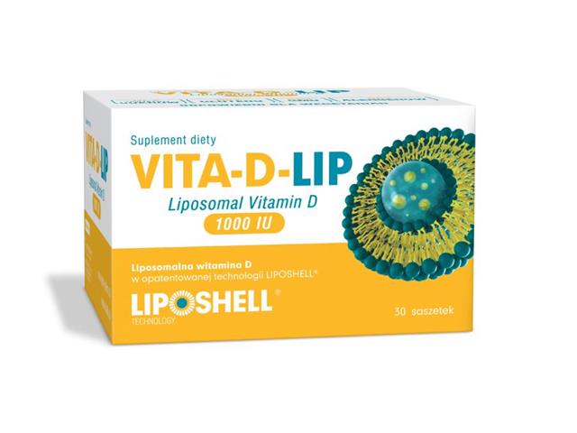 Vita-D-Lip Liposomal Vitamin D 1000 IU interakcje ulotka żel doustny  30 sasz. po 5 g