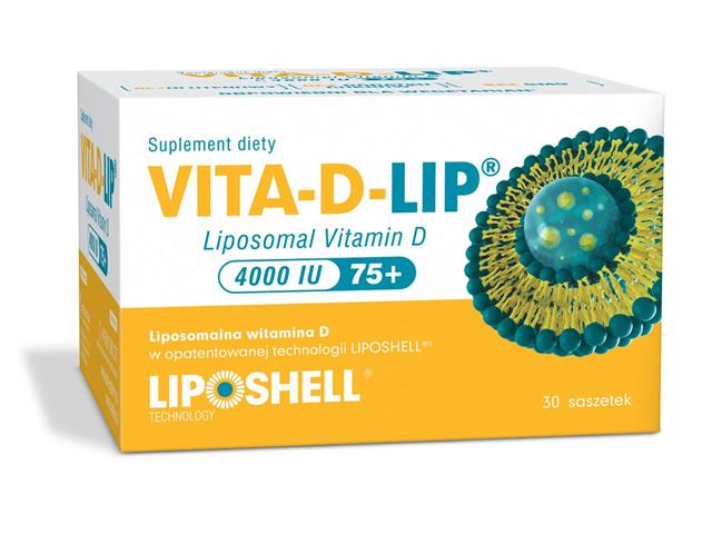VITA-D-LIP Liposomal Vitamin D 4000 IU interakcje ulotka żel doustny  30 sasz. po 5 g
