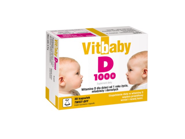 Vitababy D 1000 interakcje ulotka kapsułki twist-off  30 kaps.