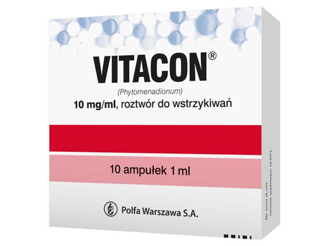 Vitacon interakcje ulotka roztwór do wstrzykiwań 10 mg/ml 10 amp. po 1 ml