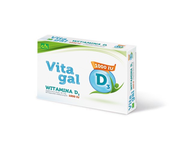 Vitagal Witamina D3 interakcje ulotka kapsułki - 60 kaps.