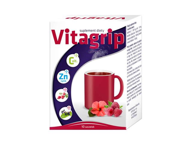 Vitagrip interakcje ulotka saszetka - 10 sasz.
