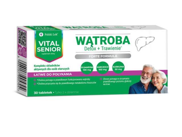 Vital Senior Wątroba interakcje ulotka tabletki powlekane - 30 tabl.