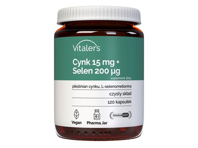 Vitaler's Cynk 15 mg + Selen 200 mcg interakcje ulotka kapsułki  120 kaps.