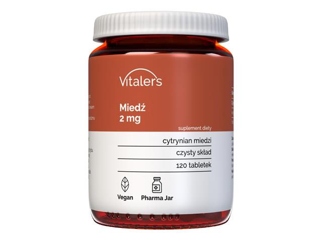 Vitaler's Miedź 2 mg interakcje ulotka tabletki - 120 tabl.