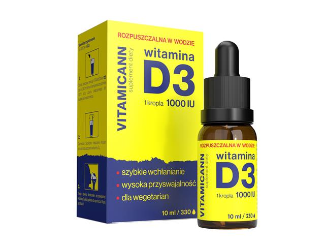 Vitamicann Witamina D3 interakcje ulotka krople - 10 ml