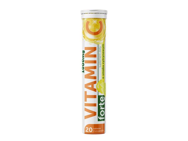 Vitamin C Forte interakcje ulotka tabletki musujące  20 tabl.