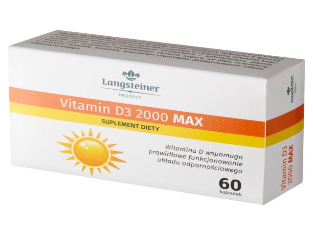 Vitamin D3 2000 Max interakcje ulotka kapsułki  60 kaps.