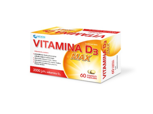 Vitamina D3 Max interakcje ulotka kapsułki  60 kaps.