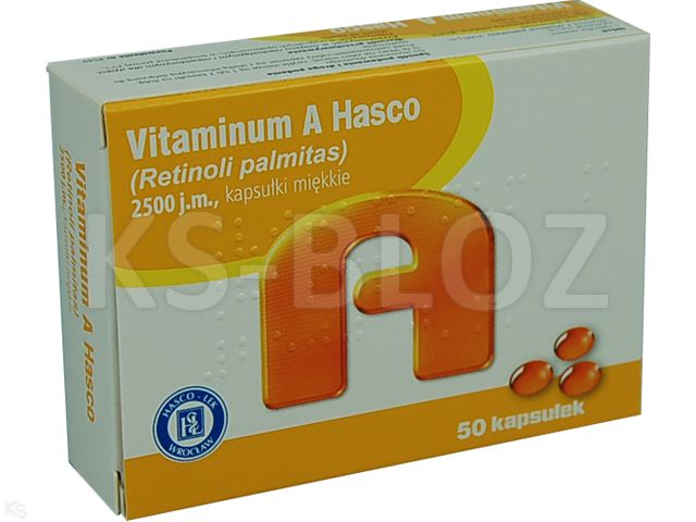 Vitaminum A Hasco interakcje ulotka kapsułki elastyczne 2 500 j.m. 50 kaps. (2x25)