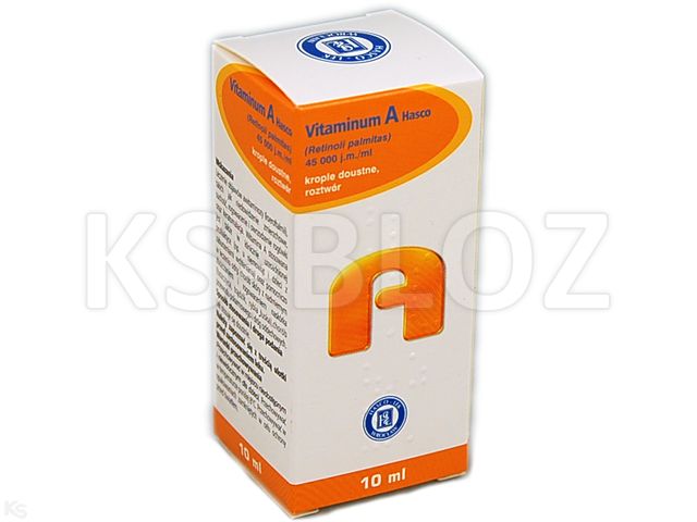 Vitaminum A Hasco interakcje ulotka krople doustne 45 000 j.m./ml 10 ml