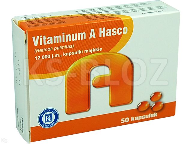 Vitaminum A Hasco interakcje ulotka kapsułki miękkie 12 000 j.m. 50 kaps. | 2x25