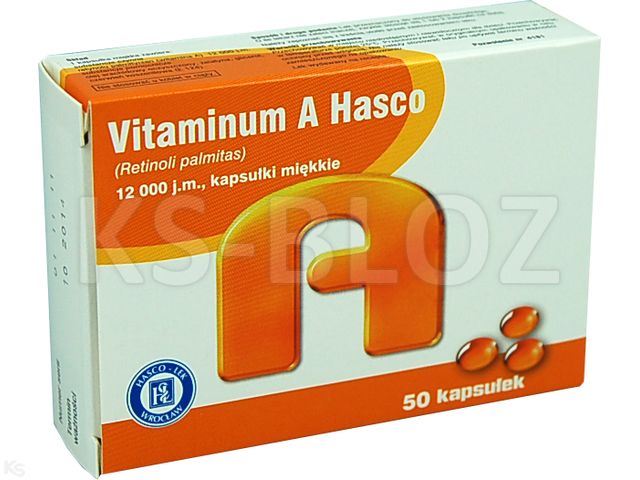 Vitaminum A Hasco interakcje ulotka kapsułki miękkie 12 000 j.m. 