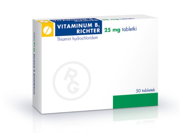 Vitaminum B1 Richter interakcje ulotka tabletki 25 mg 50 tabl.