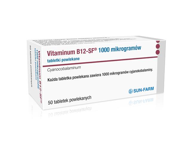 Vitaminum B12-SF interakcje ulotka tabletki powlekane 1 mg 