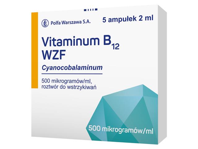 Vitaminum B12 WZF interakcje ulotka roztwór do wstrzykiwań 500 mcg/ml 