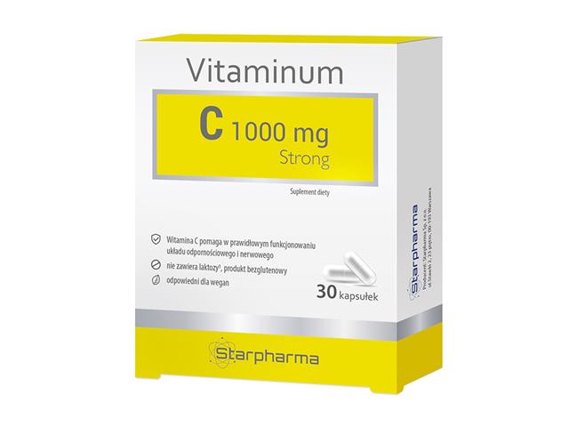 Vitaminum C 1000 mg Strong interakcje ulotka kapsułki  30 kaps.