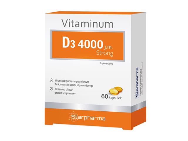 Vitaminum D3 4000 j.m. Strong interakcje ulotka kapsułki  60 kaps.