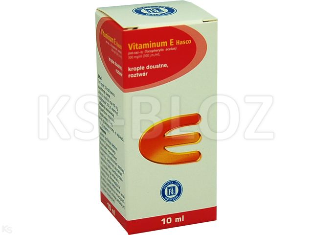 Vitaminum E Hasco interakcje ulotka krople doustne 300 mg/ml 10 ml