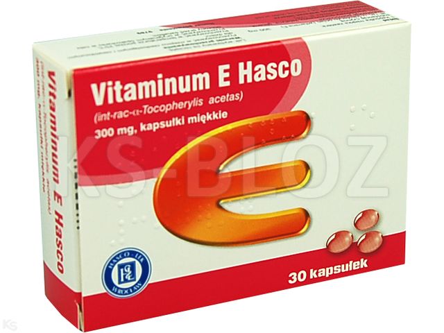 Vitaminum E Hasco interakcje ulotka kapsułki miękkie 300 mg 30 kaps. | 2x15