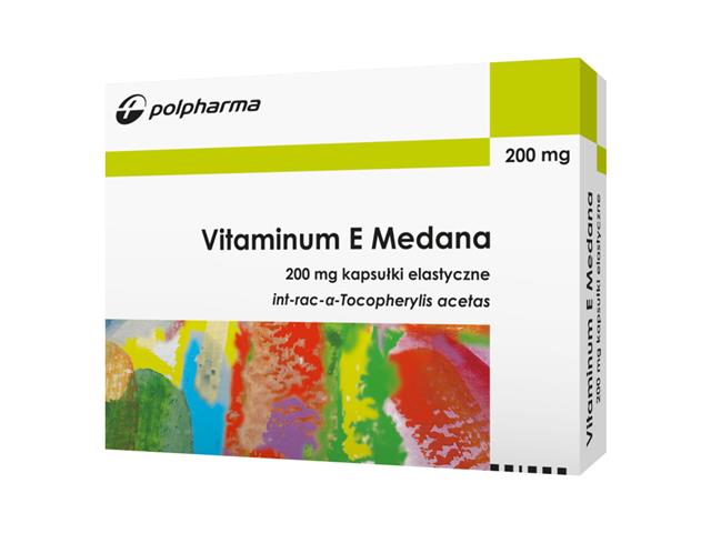 Vitaminum E Medana interakcje ulotka kapsułki elastyczne 200 mg 20 kaps. (blist.)