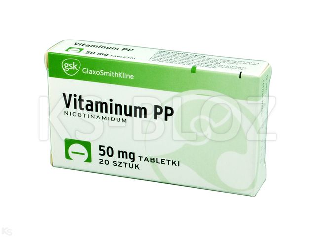 Vitaminum PP Omega Pharma interakcje ulotka tabletki 50 mg 20 tabl.