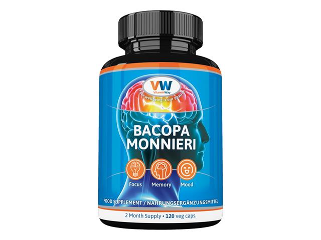 VitaminWay Bacopa Monnieri interakcje ulotka kapsułki z roślinnej celulozy - 120 kaps. (but.)