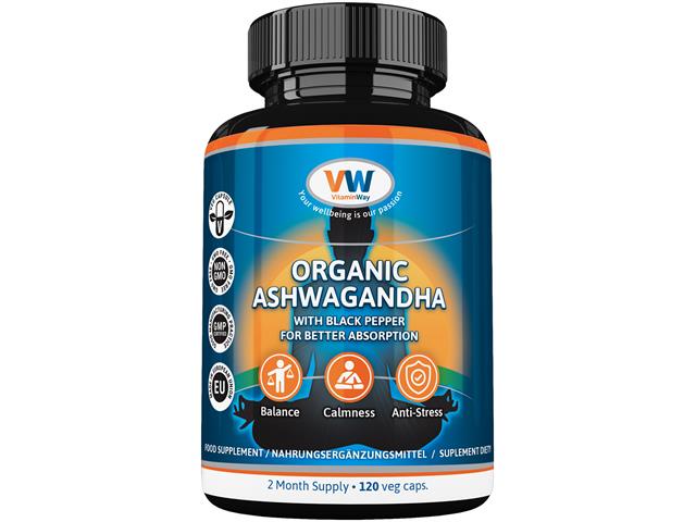 VitaminWay Organic Ashwagandha interakcje ulotka kapsułki z roślinnej celulozy - 120 kaps. (but.)
