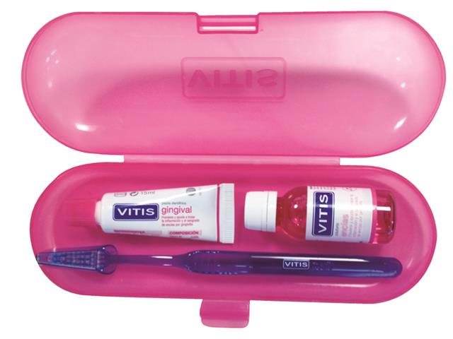 Vitis Gingival Pasta do zębów + Płyn do płukania + Szczoteczka interakcje ulotka zestaw - 15 ml + 30 ml