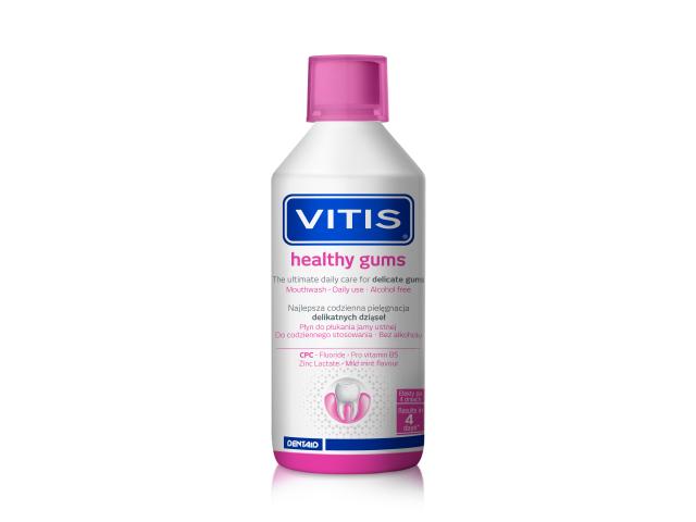 Vitis Healthy Gums Płyn do płukania jamy ustnej do codziennego stosowania bez alkoholu interakcje ulotka płyn do płukania jamy ustnej - 500 ml