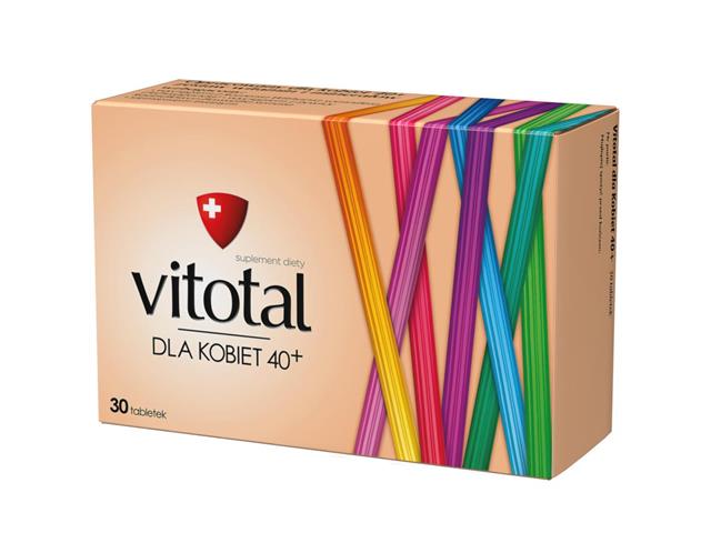 Vitotal dla kobiet 40+ interakcje ulotka tabletki  30 tabl.