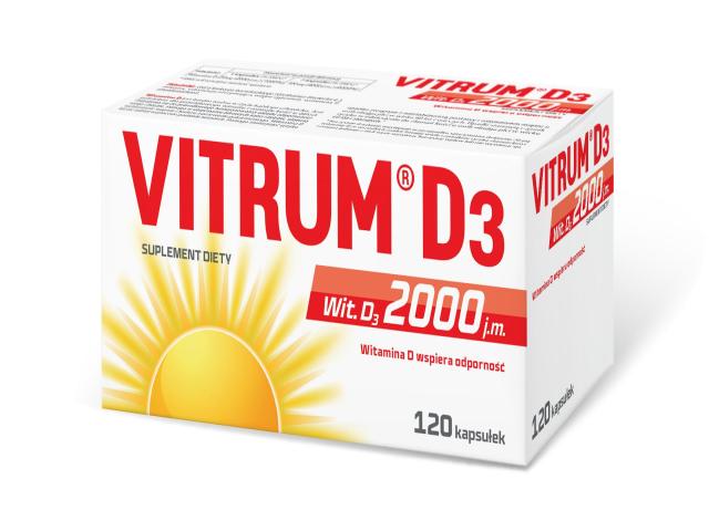 Vitrum D3 2000 interakcje ulotka kapsułki - 120 kaps.